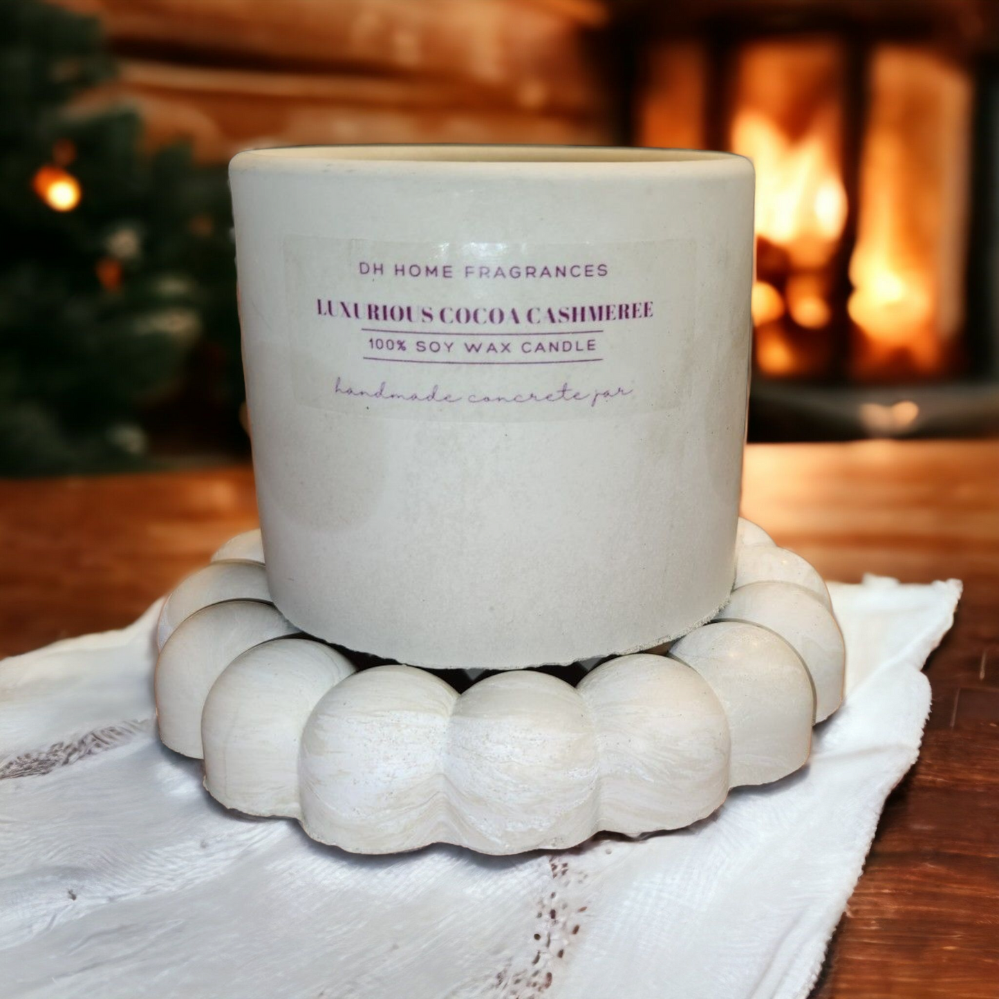 Luxurious Cocoa Cashmere Concrete Soy Candle(8oz)