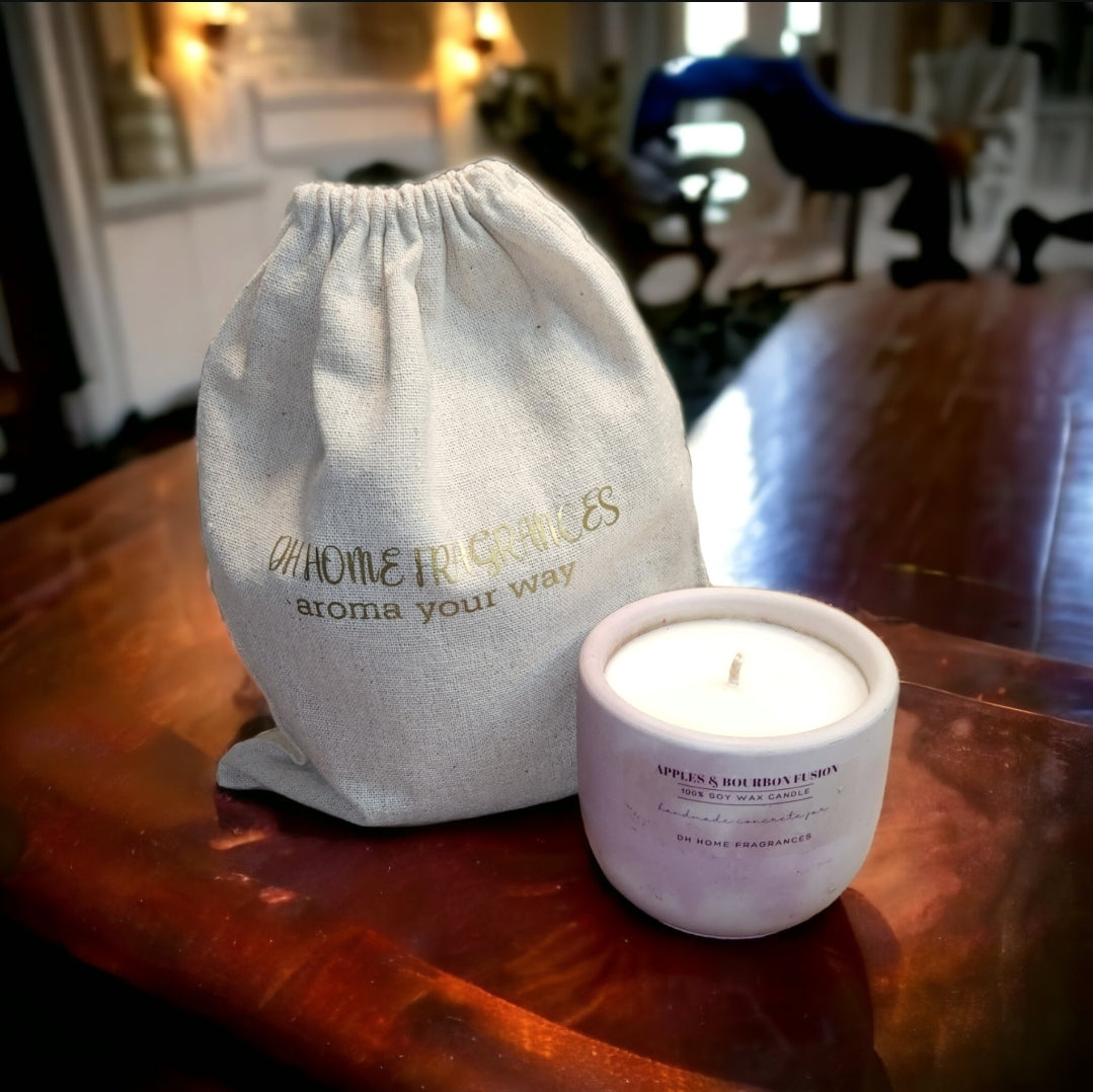 Apples & Bourbon Fusion Concrete Soy Candle (8oz)