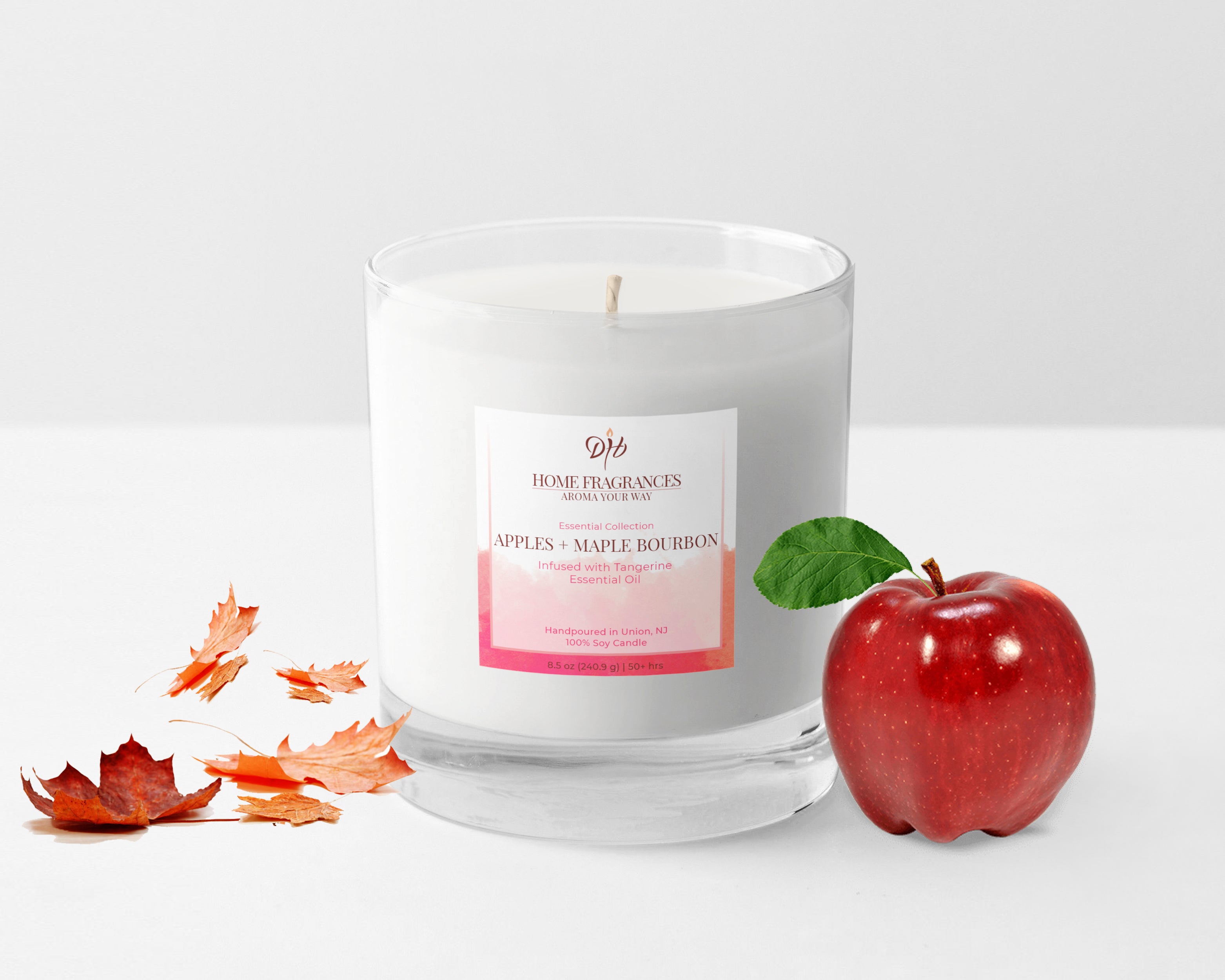 Scented Soy Candle - Soy Wax Candle - Apple Bourbon Candle
