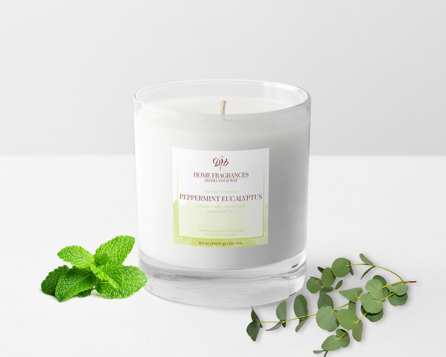 Peppermint Eucalyptus Soy Candle