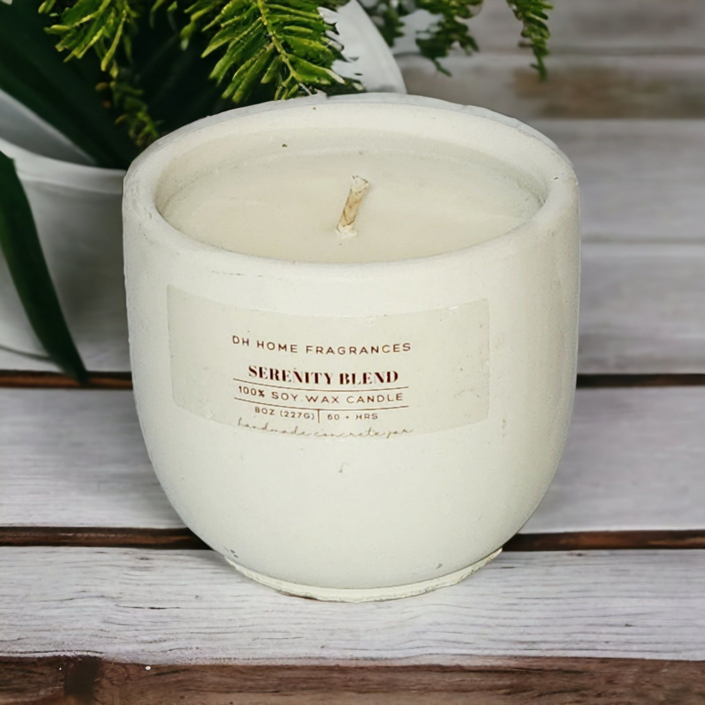 Serenity Blend Concrete Soy Candle (8oz)