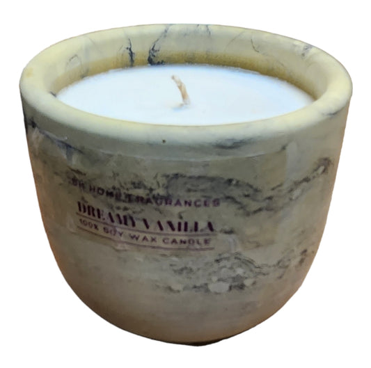 Dreamy Vanilla Concrete Soy Candle (8oz)